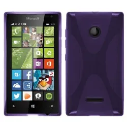 Funda Gel Tpu Microsoft Lumia 435 X Line Color Morada
