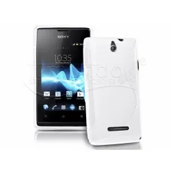 Funda Gel Tpu Sony Xperia E  S Line Color Blanca