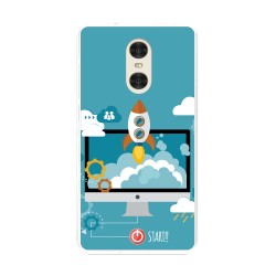 Funda Gel Tpu para Xiaomi Redmi Pro 5.5" Diseño Cohete Dibujos