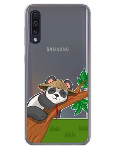 Funda Gel Transparente para Samsung Galaxy A50 / A50s / A30s diseño Panda Dibujos