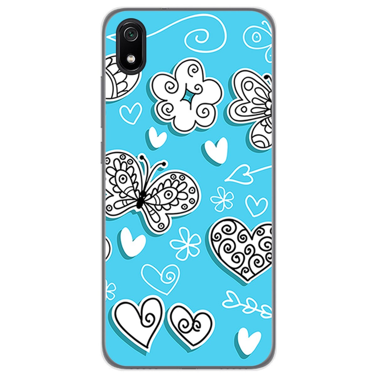 Funda Gel Tpu para Xiaomi Redmi 7A diseño Mariposas Dibujos