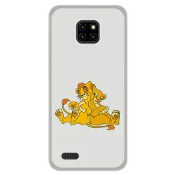 Funda Gel Tpu para Ulefone Note 7 diseño Leones Dibujos