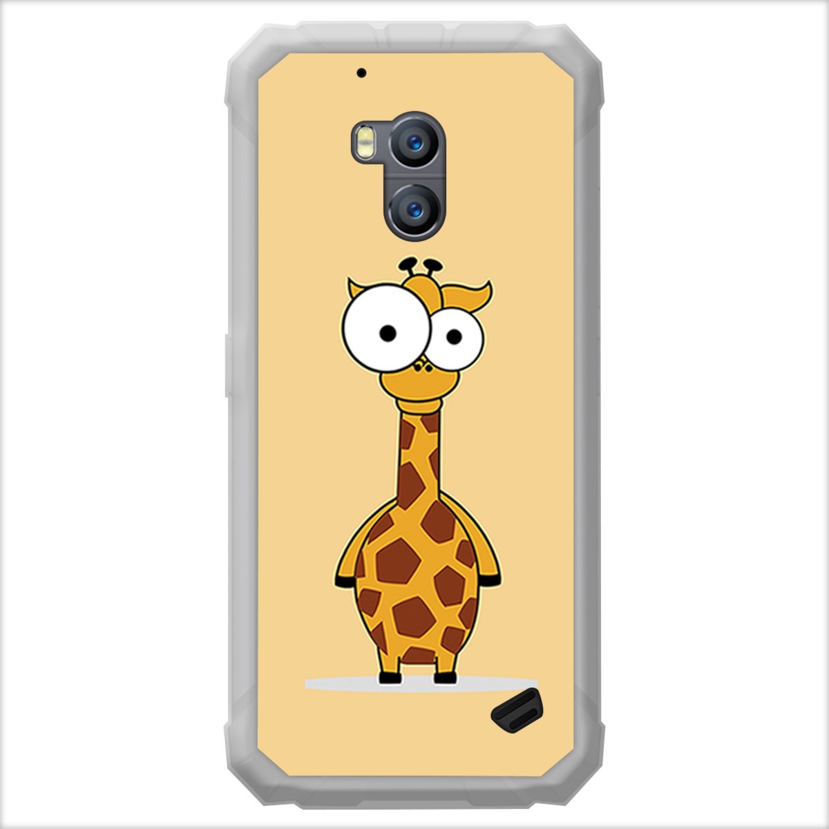 Funda Gel Tpu para Ulefone Armor X2 diseño Jirafa Dibujos