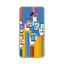 Funda Gel Tpu para Samsung Galaxy A5 (2017) Diseño Apps Dibujos
