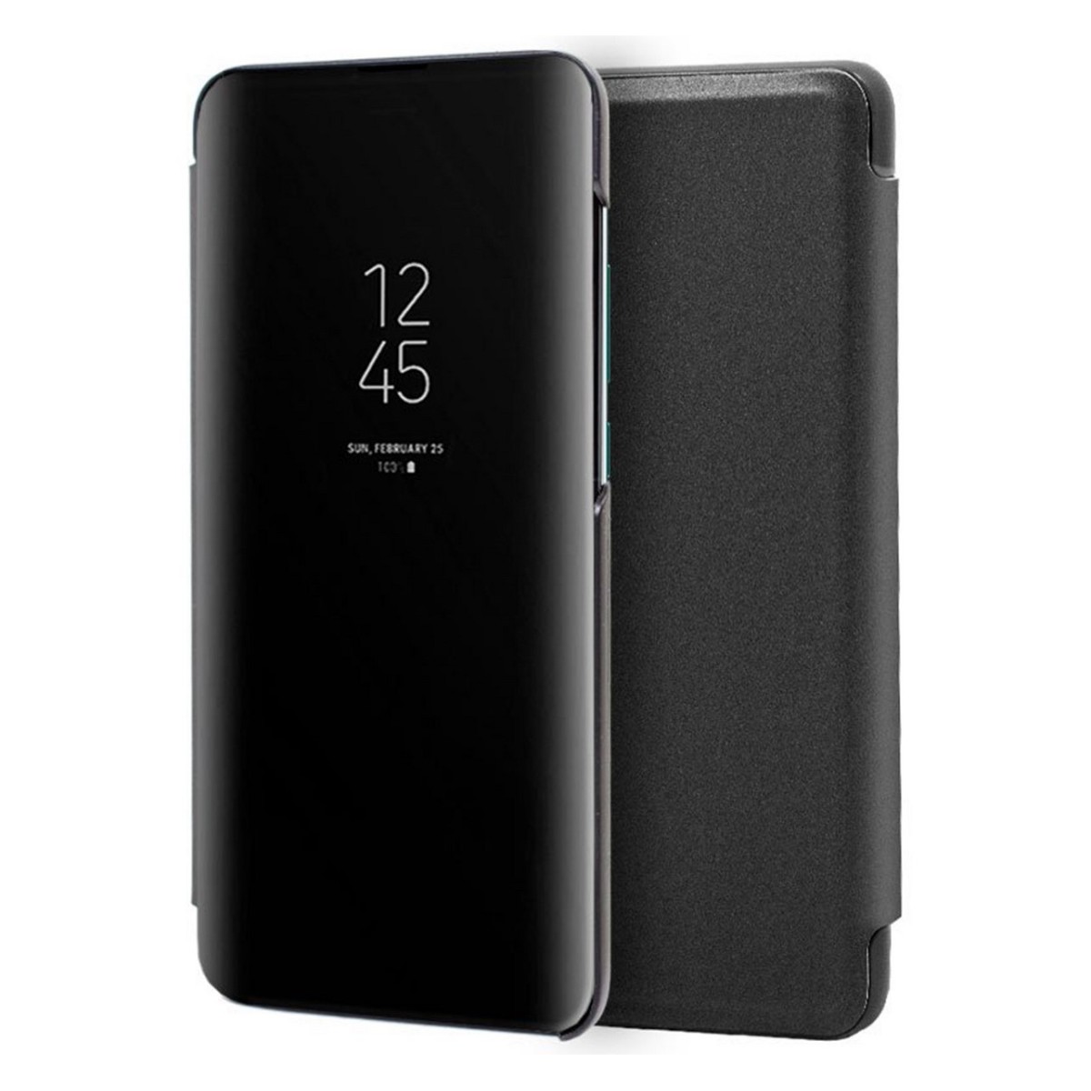 Funda Flip Cover Clear View para Xiaomi Redmi Note 8 (2019/2021) color Negra