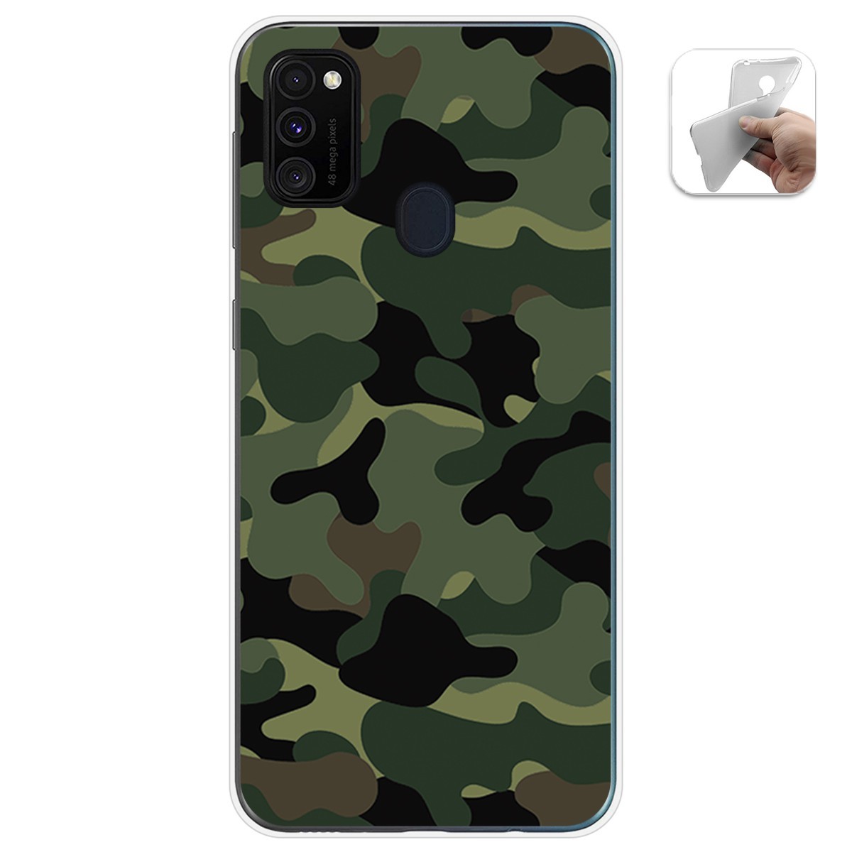 Funda Gel Tpu para Samsung Galaxy M30s / M21 diseño Camuflaje Dibujos