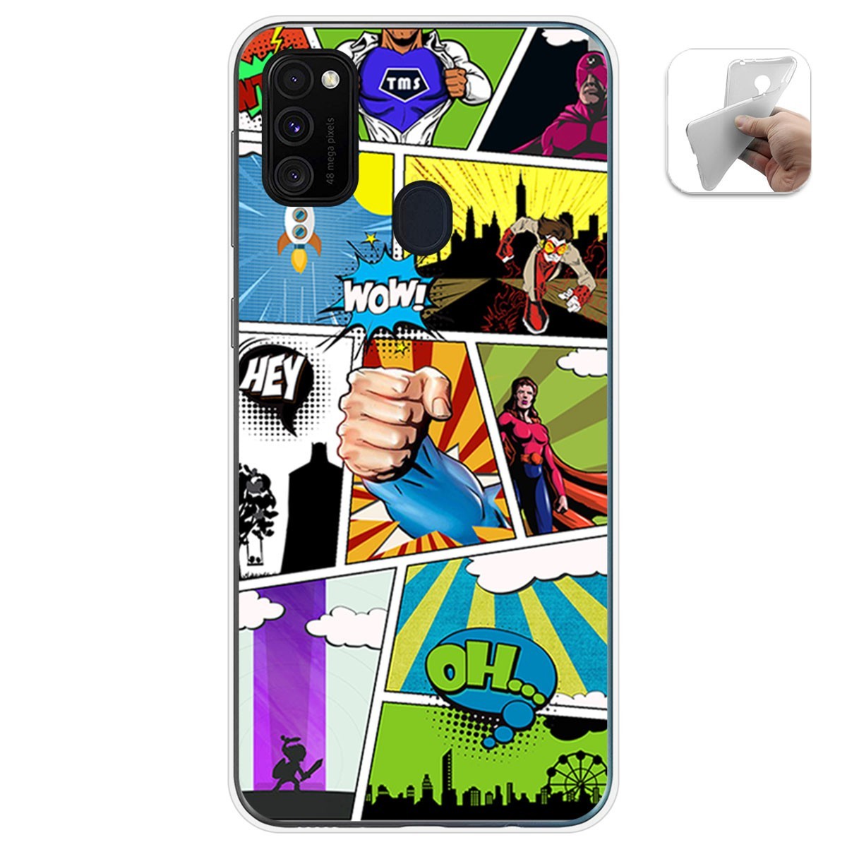 Funda Gel Tpu para Samsung Galaxy M30s / M21 diseño Comic Dibujos