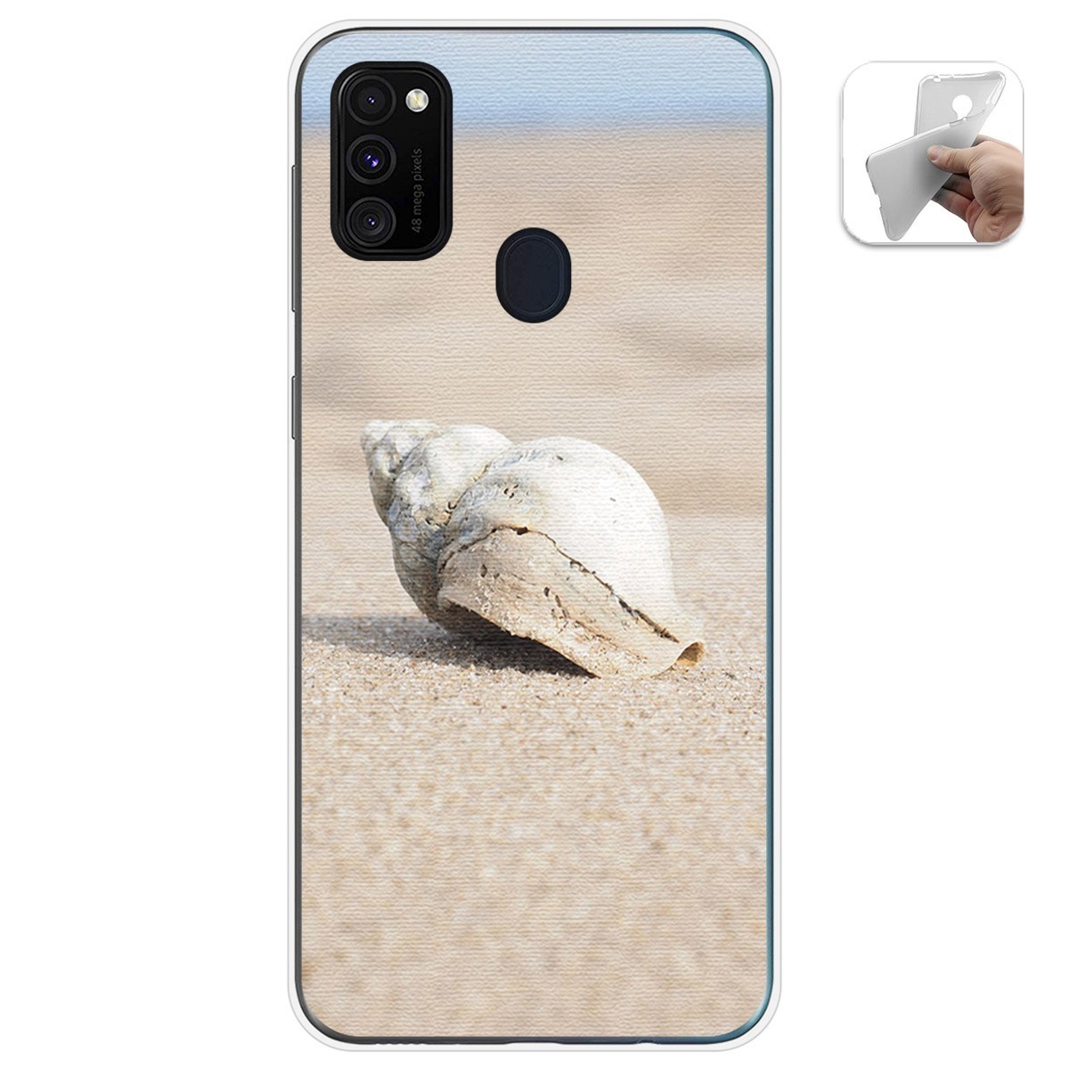 Funda Gel Tpu para Samsung Galaxy M30s / M21 diseño Concha Dibujos