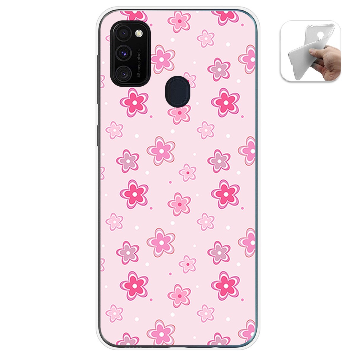 Funda Gel Tpu para Samsung Galaxy M30s / M21 diseño Flores Dibujos