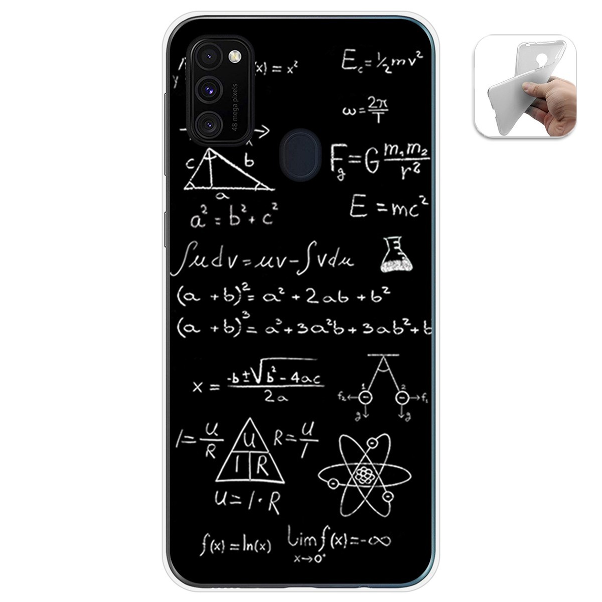 Funda Gel Tpu para Samsung Galaxy M30s / M21 diseño Formulas Dibujos