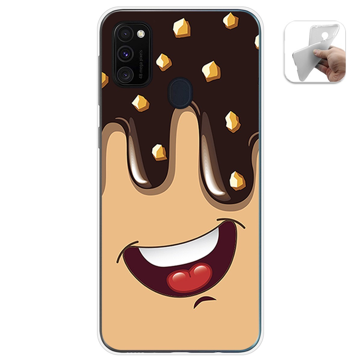 Funda Gel Tpu para Samsung Galaxy M30s / M21 diseño Helado Chocolate Dibujos