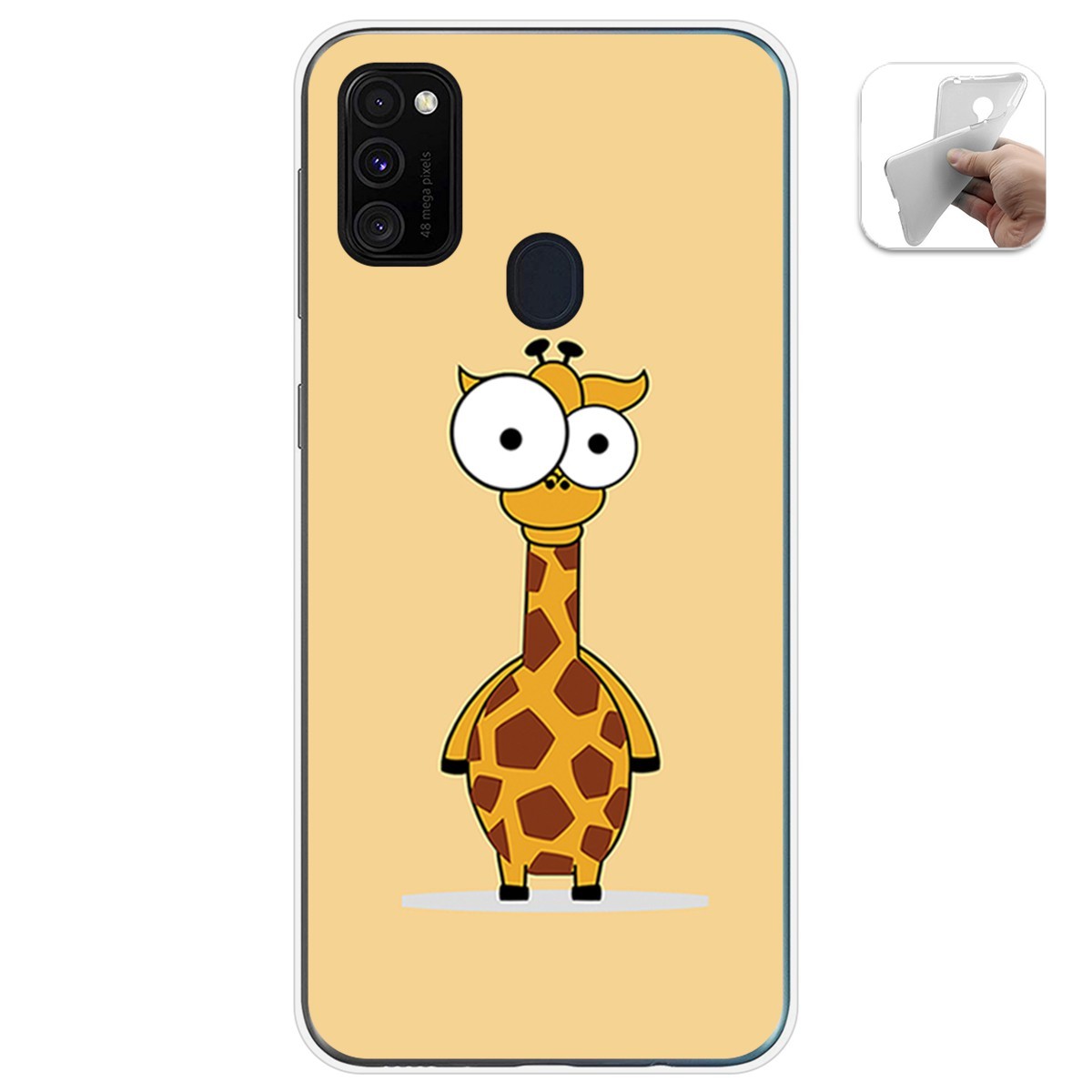 Funda Gel Tpu para Samsung Galaxy M30s / M21 diseño Jirafa Dibujos