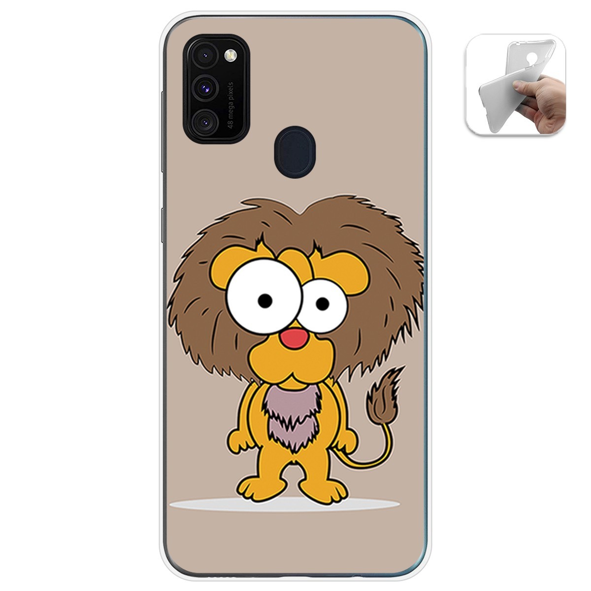 Funda Gel Tpu para Samsung Galaxy M30s / M21 diseño Leon Dibujos