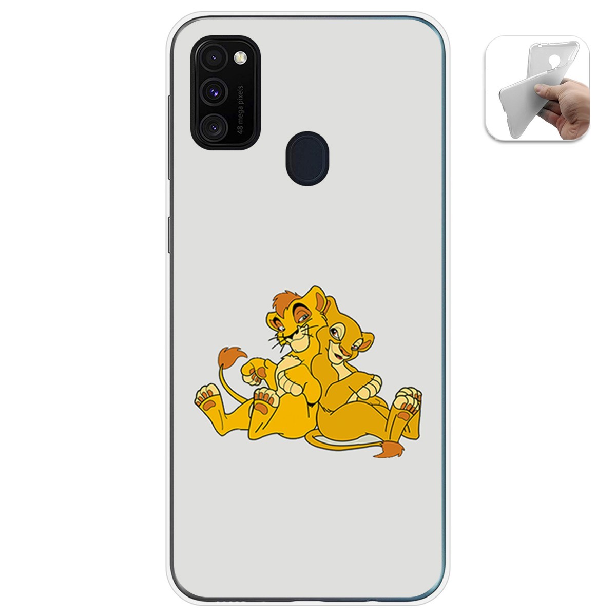 Funda Gel Tpu para Samsung Galaxy M30s / M21 diseño Leones Dibujos