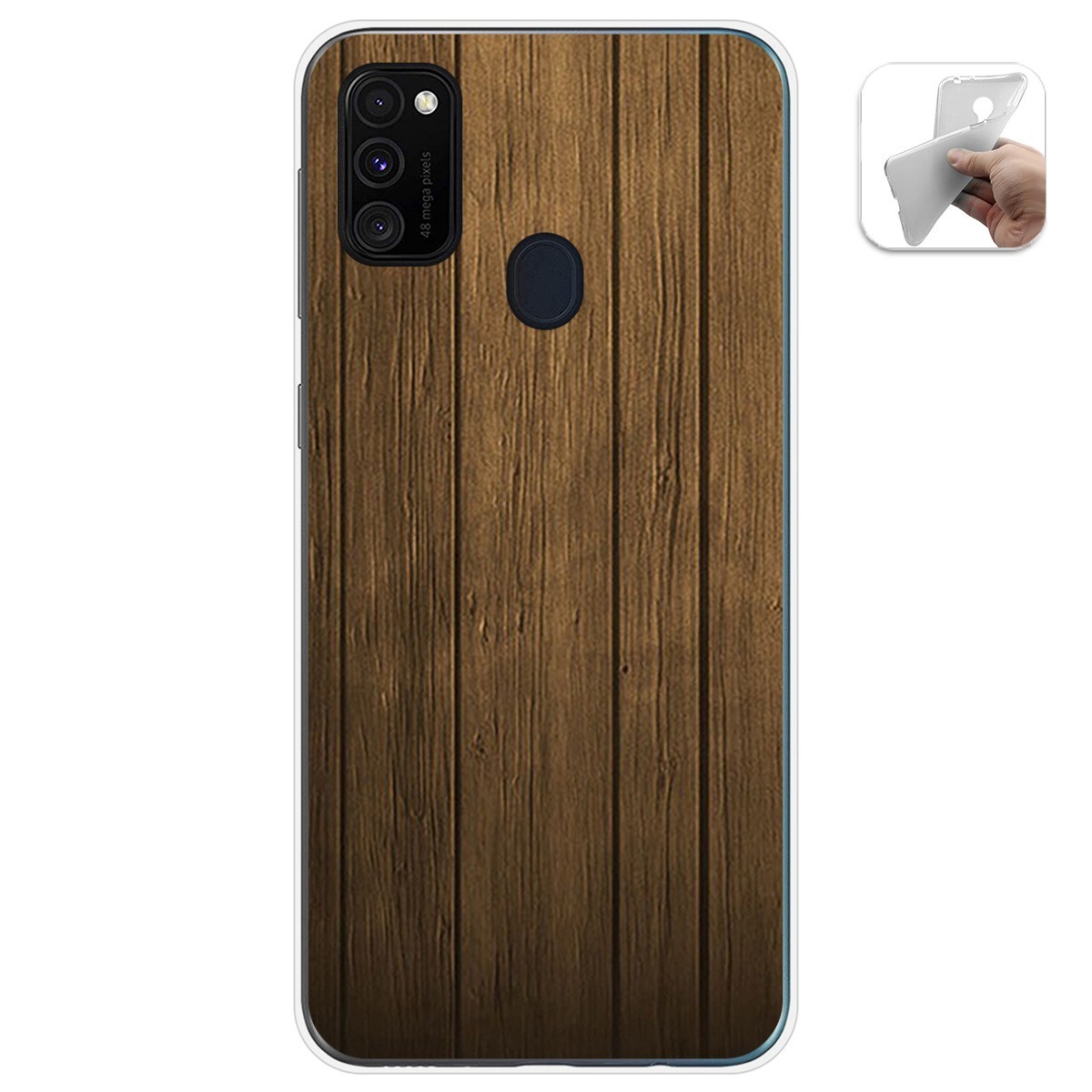 Funda Gel Tpu para Samsung Galaxy M30s / M21 diseño Madera Dibujos