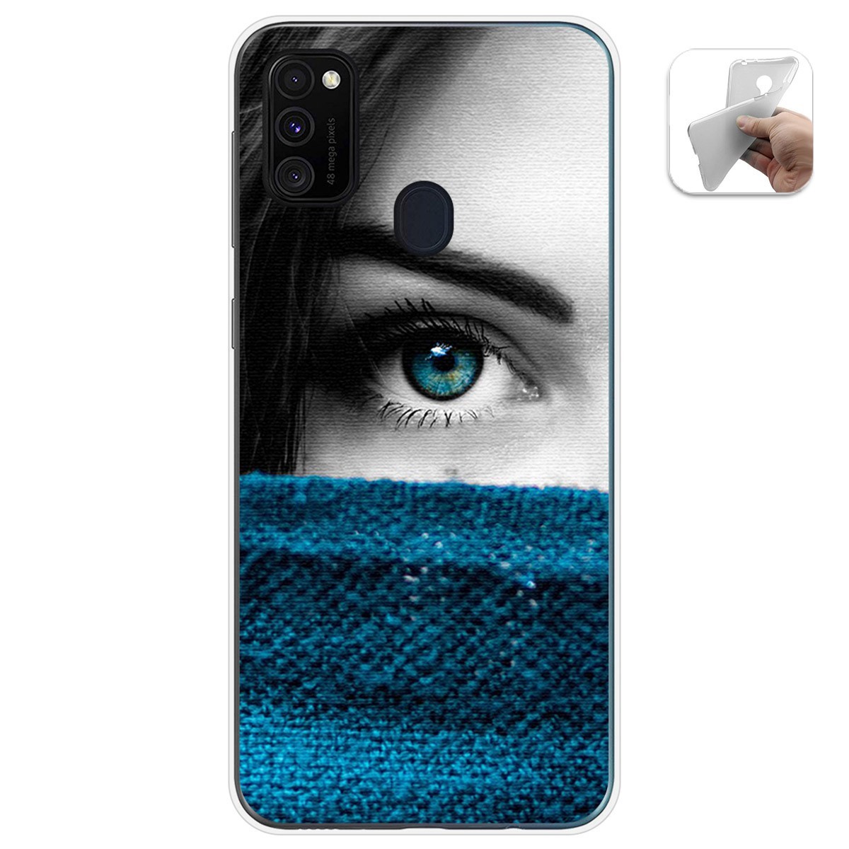 Funda Gel Tpu para Samsung Galaxy M30s / M21 diseño Ojo Dibujos