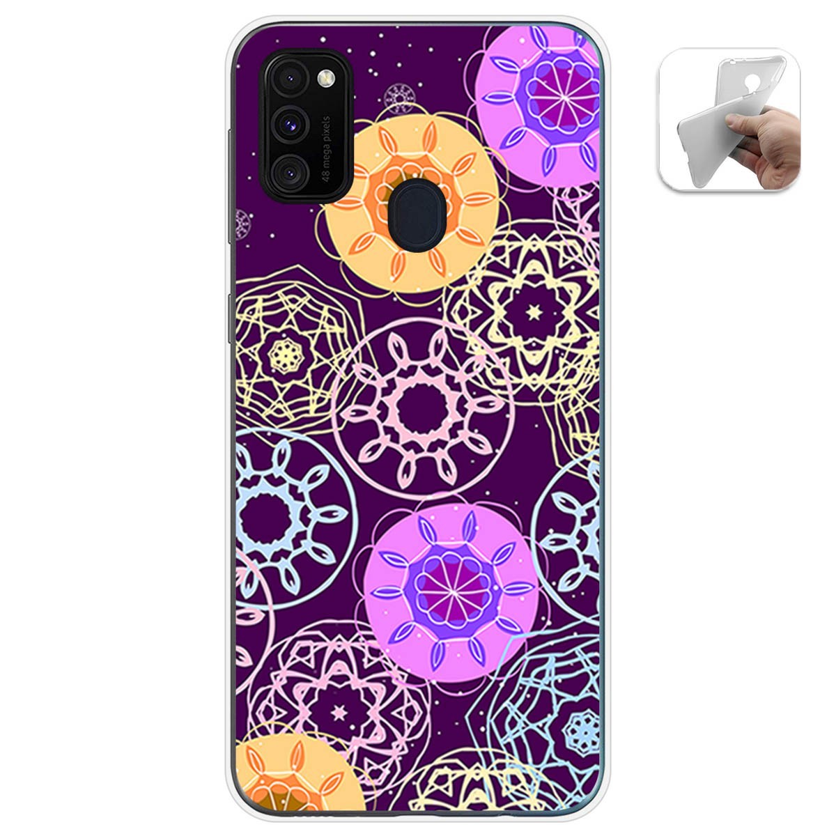 Funda Gel Tpu para Samsung Galaxy M30s / M21 diseño Radial Dibujos