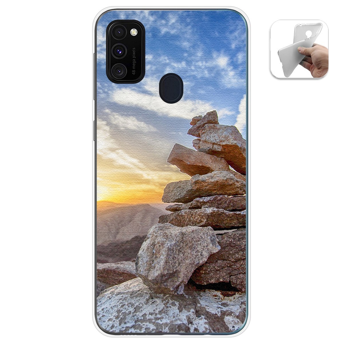 Funda Gel Tpu para Samsung Galaxy M30s / M21 diseño Sunset Dibujos