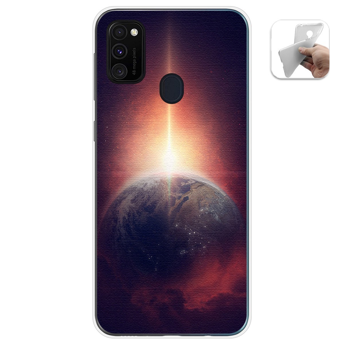 Funda Gel Tpu para Samsung Galaxy M30s / M21 diseño Tierra Dibujos