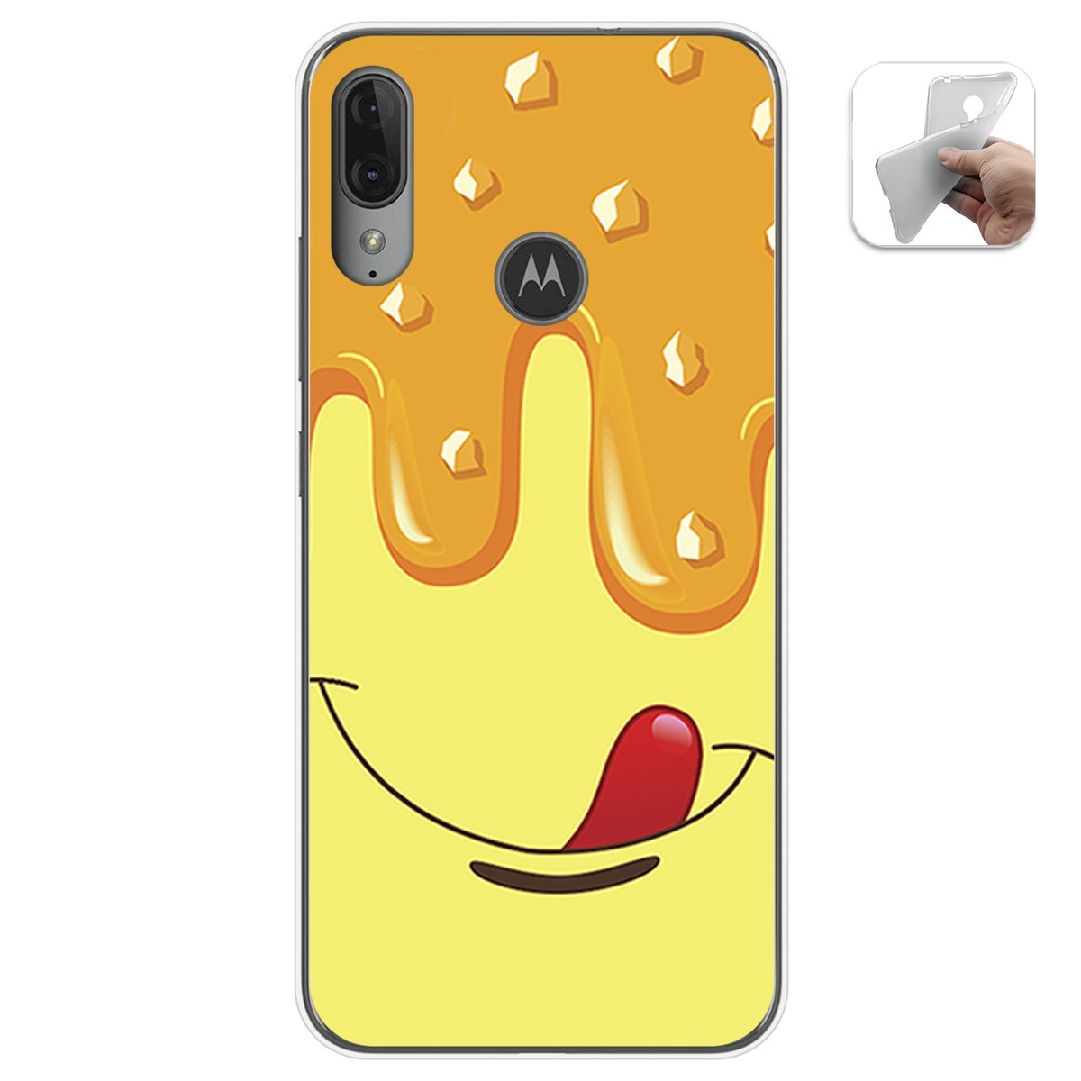 Funda Gel Tpu para Motorola Moto E6 Plus diseño Helado Vainilla Dibujos