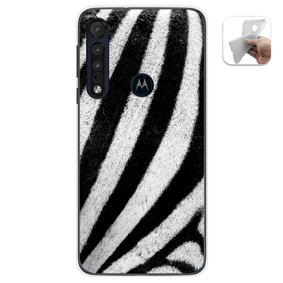 Funda Gel Tpu para Motorola One Macro diseño Animal 02 Dibujos