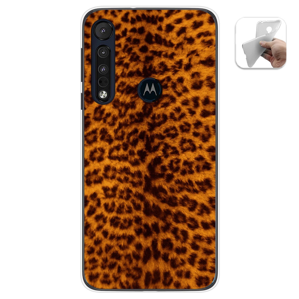 Funda Gel Tpu para Motorola One Macro diseño Animal 03 Dibujos