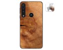 Funda Gel Tpu para Motorola One Macro diseño Madera 04 Dibujos