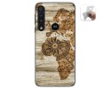 Funda Gel Tpu para Motorola One Macro diseño Madera 07 Dibujos