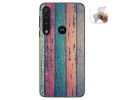 Funda Gel Tpu para Motorola One Macro diseño Madera 10 Dibujos