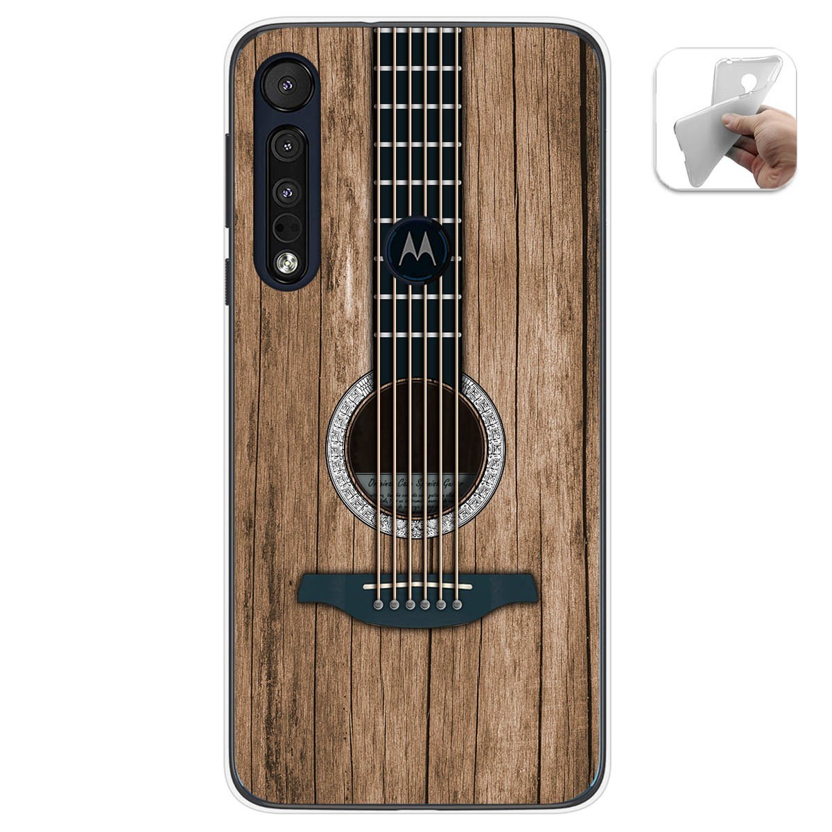 Funda Gel Tpu para Motorola One Macro diseño Madera 11 Dibujos