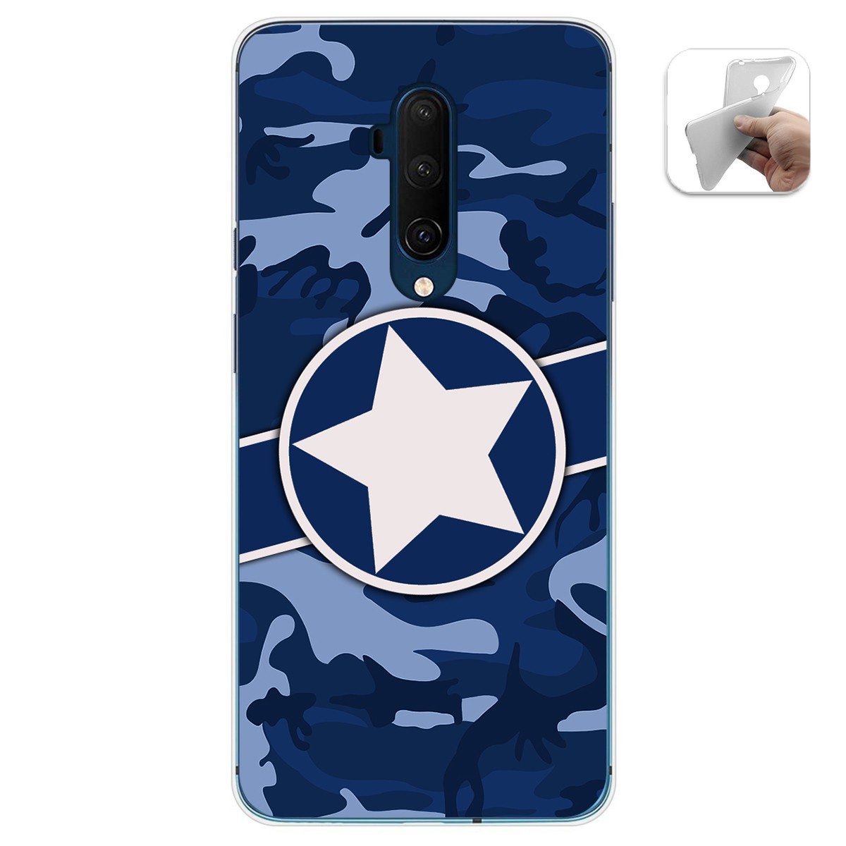 Funda Gel Tpu para Oneplus 7T Pro diseño Camuflaje 03 Dibujos