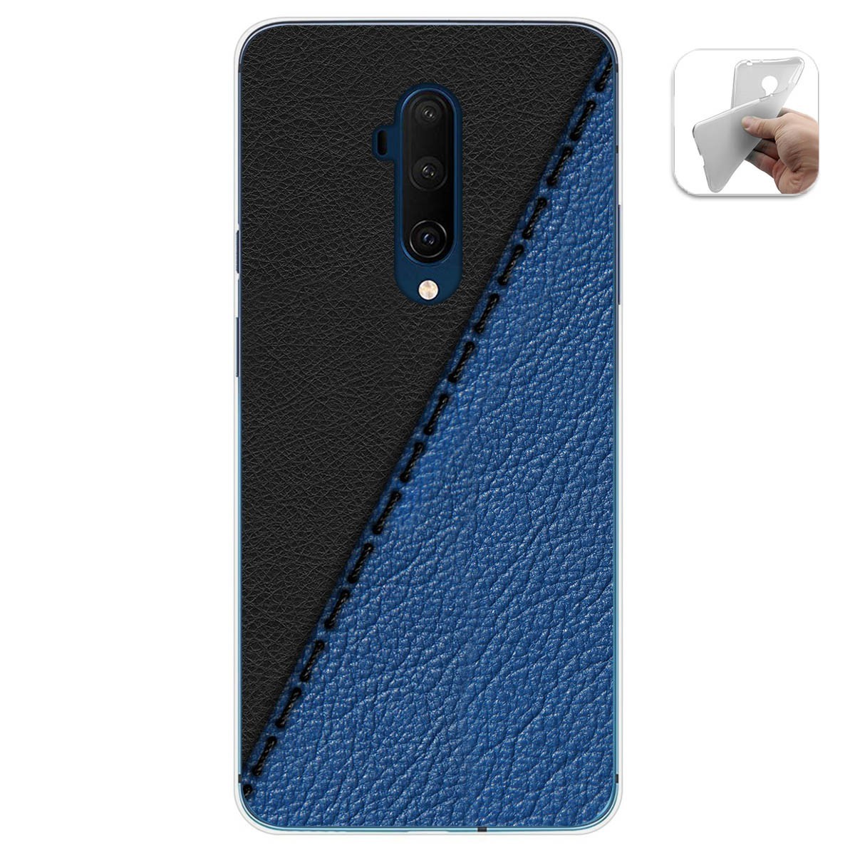 Funda Gel Tpu para Oneplus 7T Pro diseño Cuero 02 Dibujos