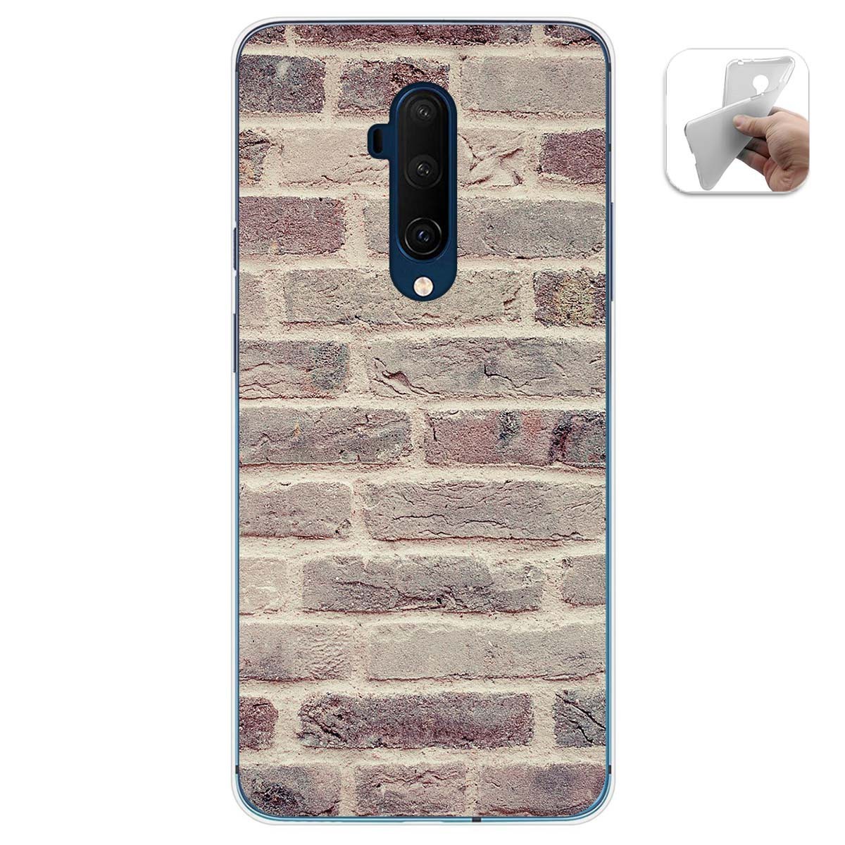 Funda Gel Tpu para Oneplus 7T Pro diseño Ladrillo 01 Dibujos