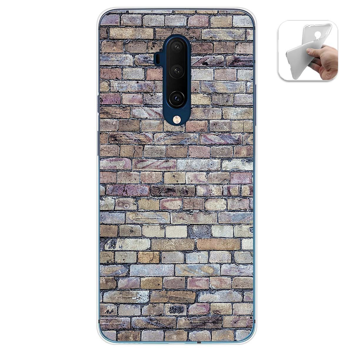 Funda Gel Tpu para Oneplus 7T Pro diseño Ladrillo 02 Dibujos