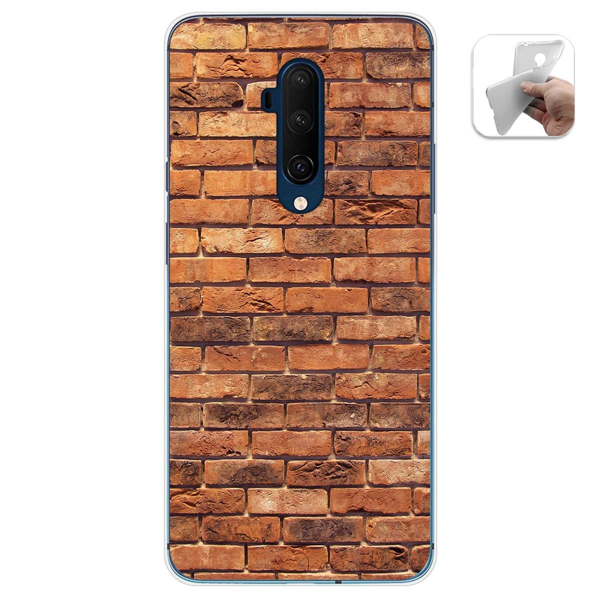 Funda Gel Tpu para Oneplus 7T Pro diseño Ladrillo 04 Dibujos