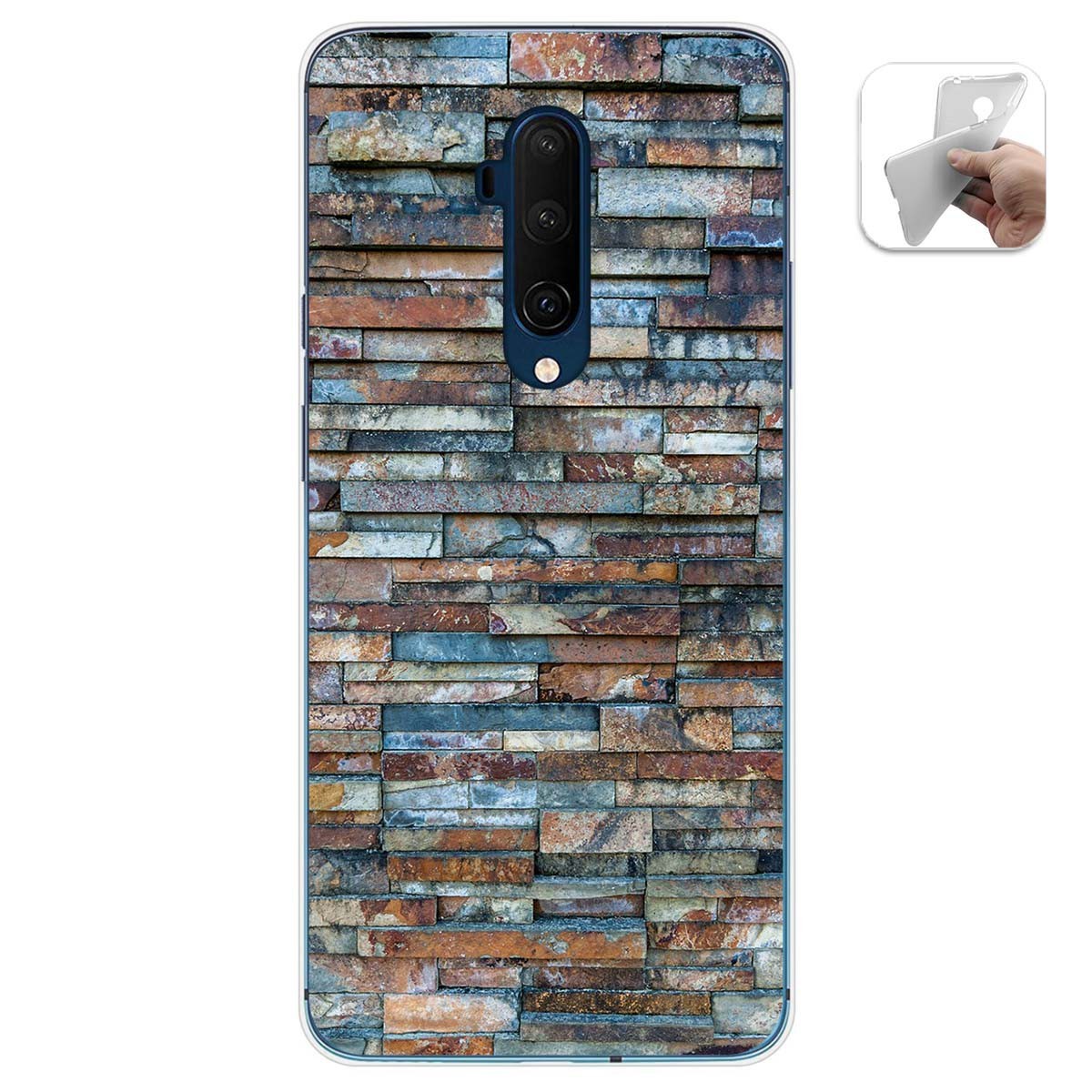 Funda Gel Tpu para Oneplus 7T Pro diseño Ladrillo 05 Dibujos