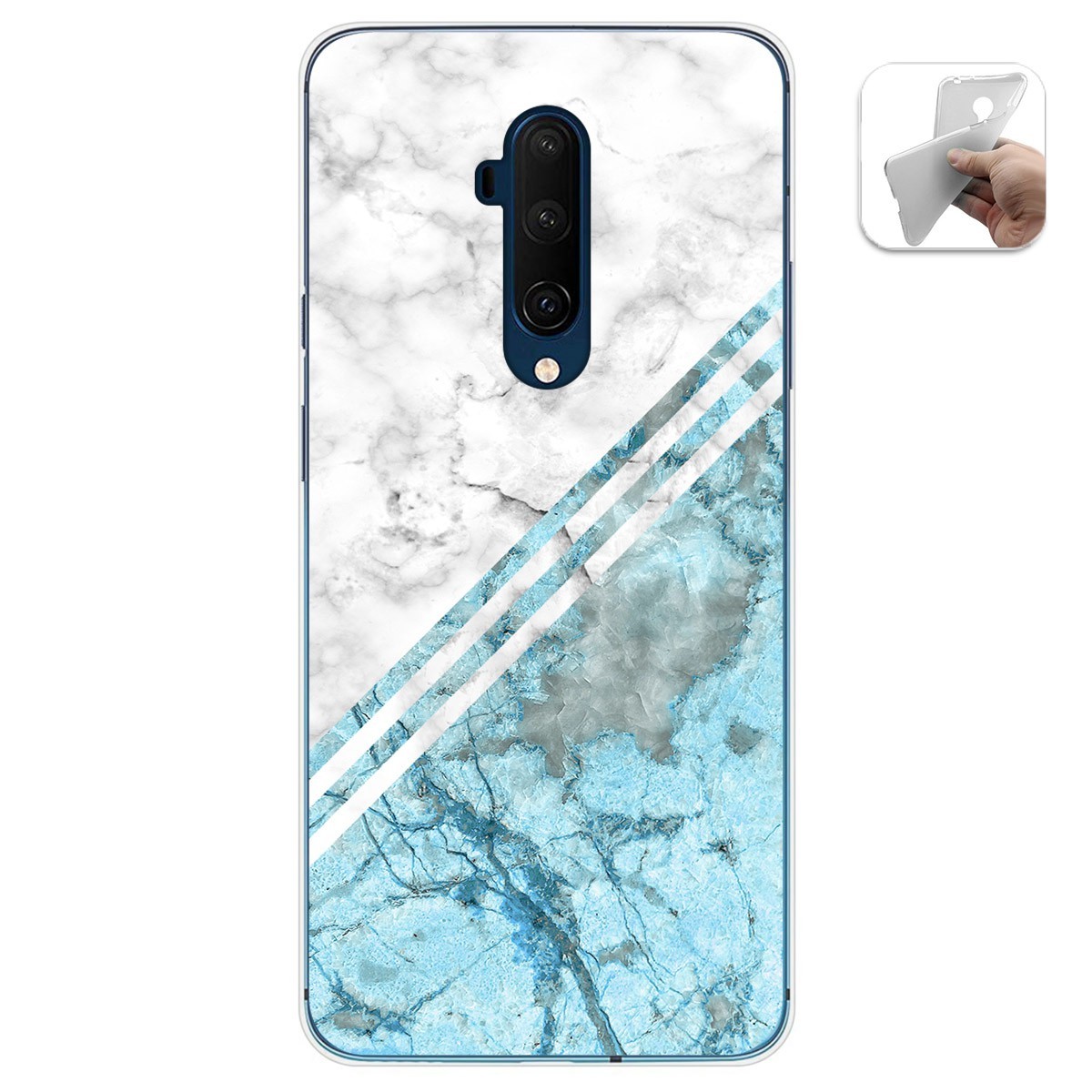 Funda Gel Tpu para Oneplus 7T Pro diseño Mármol 02 Dibujos