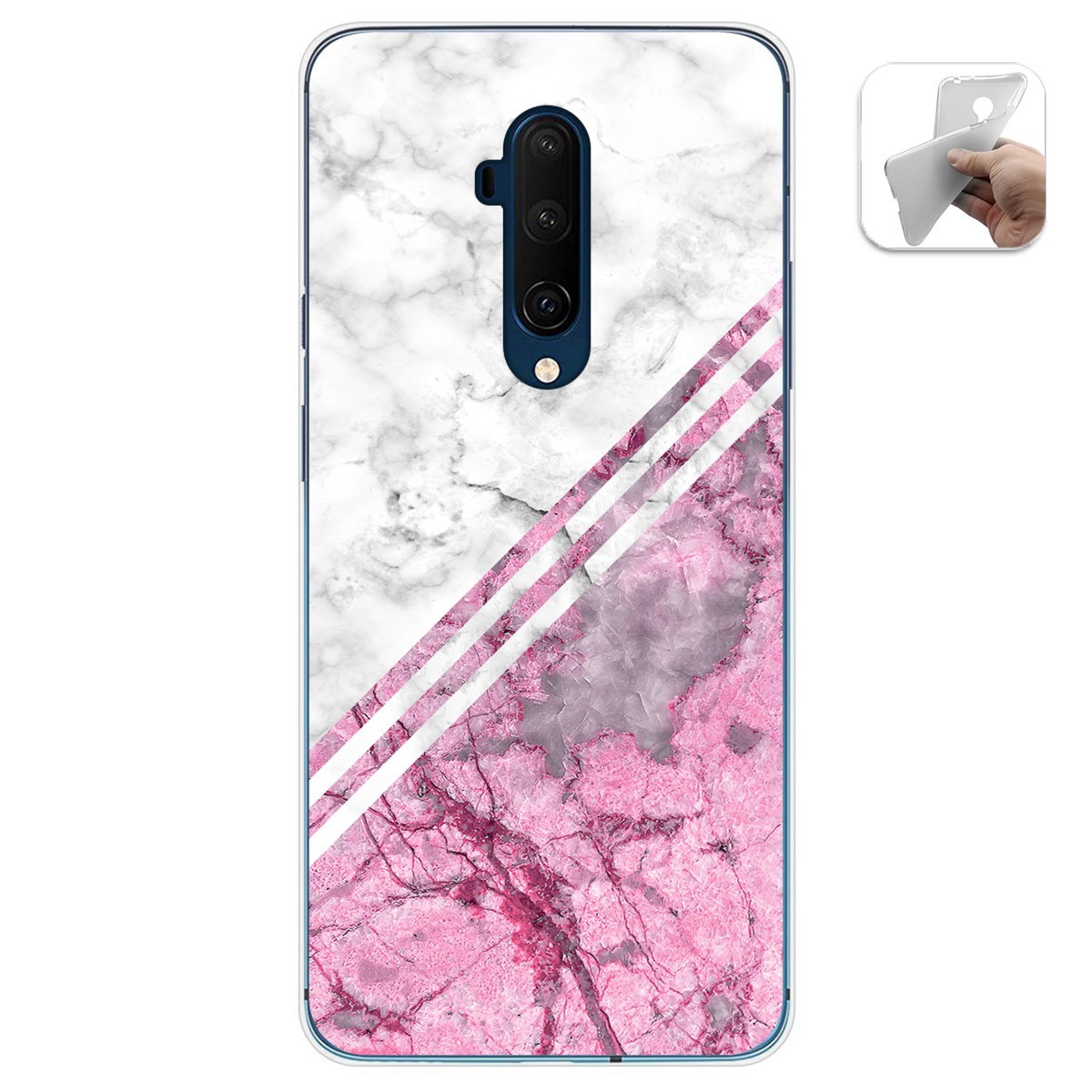 Funda Gel Tpu para Oneplus 7T Pro diseño Mármol 03 Dibujos