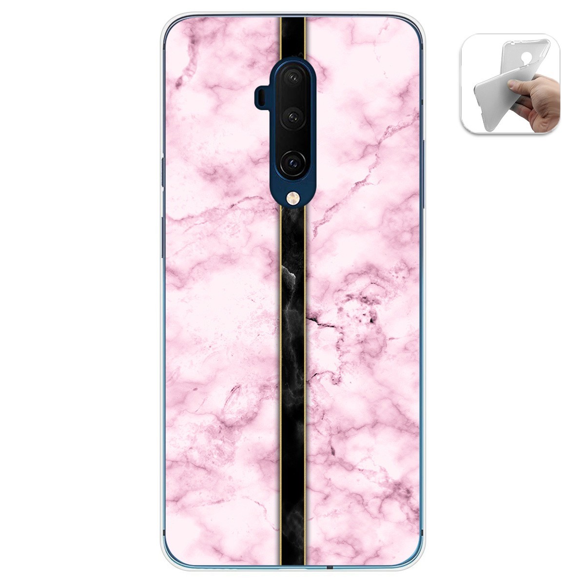 Funda Gel Tpu para Oneplus 7T Pro diseño Mármol 04 Dibujos