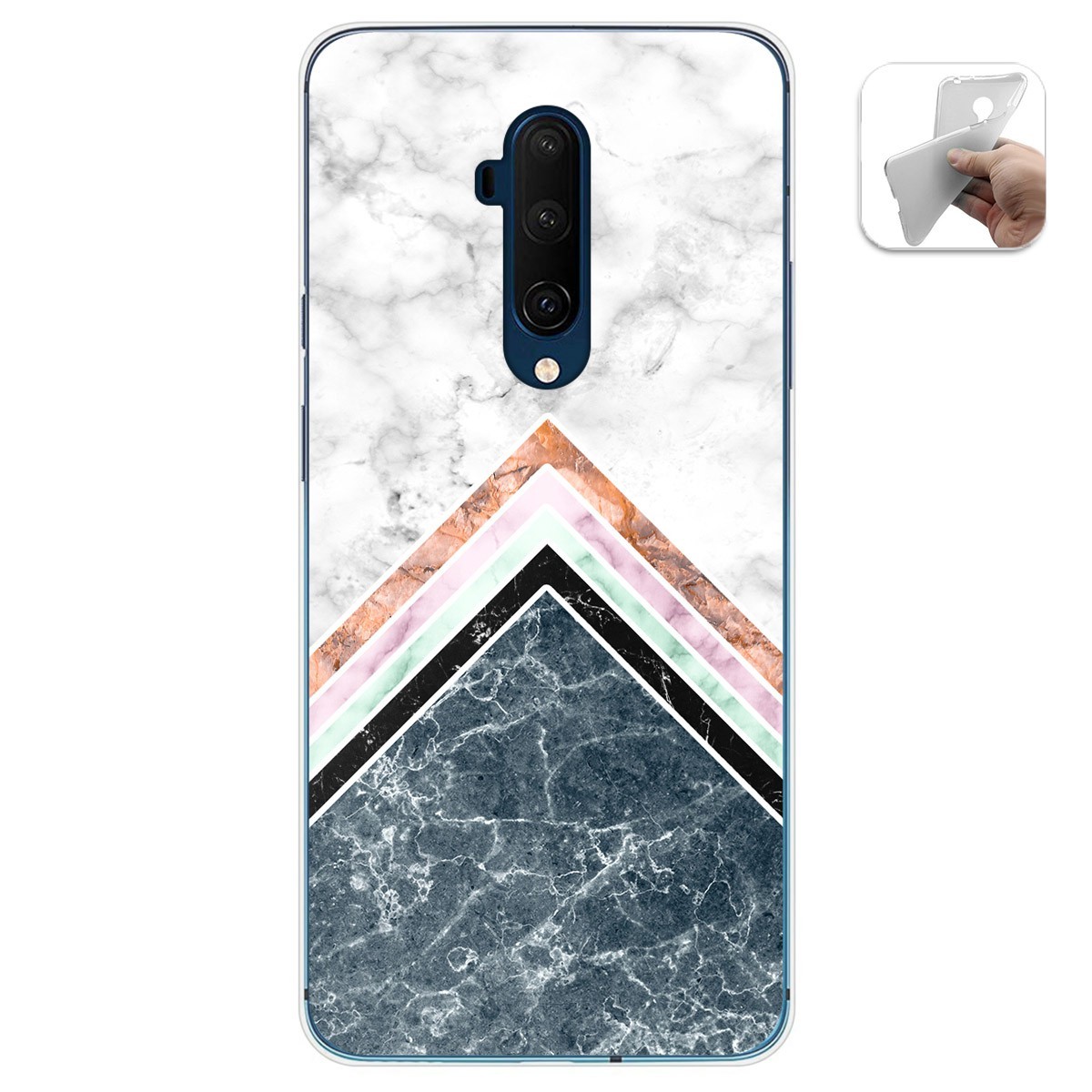 Funda Gel Tpu para Oneplus 7T Pro diseño Mármol 05 Dibujos