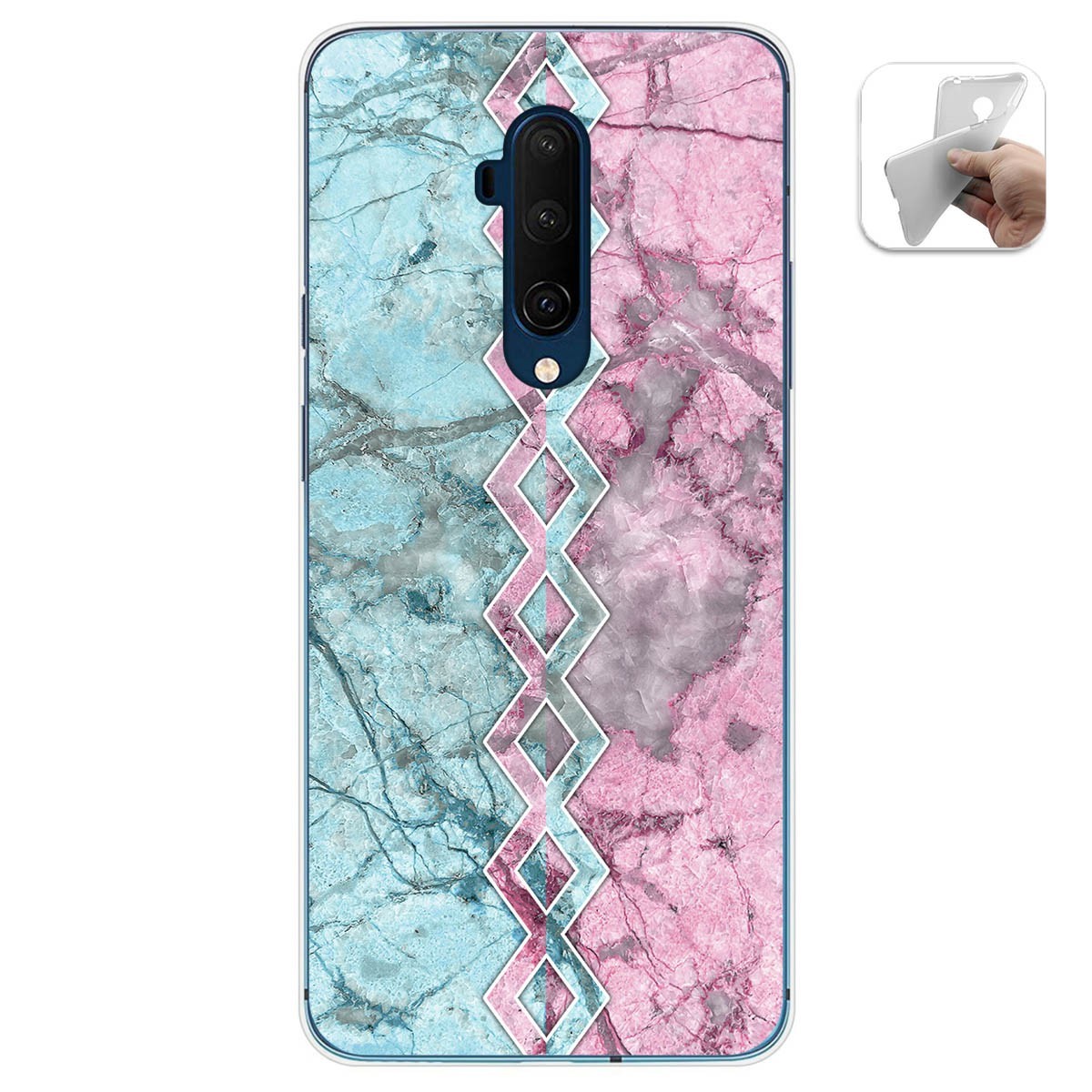 Funda Gel Tpu para Oneplus 7T Pro diseño Mármol 08 Dibujos