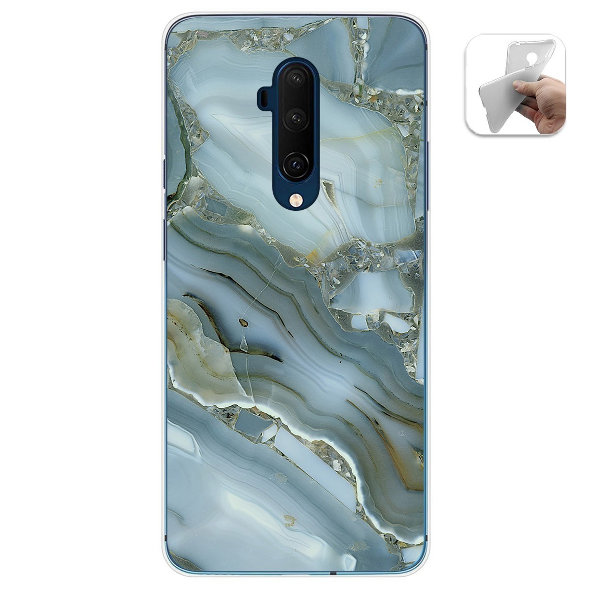 Funda Gel Tpu para Oneplus 7T Pro diseño Mármol 09 Dibujos