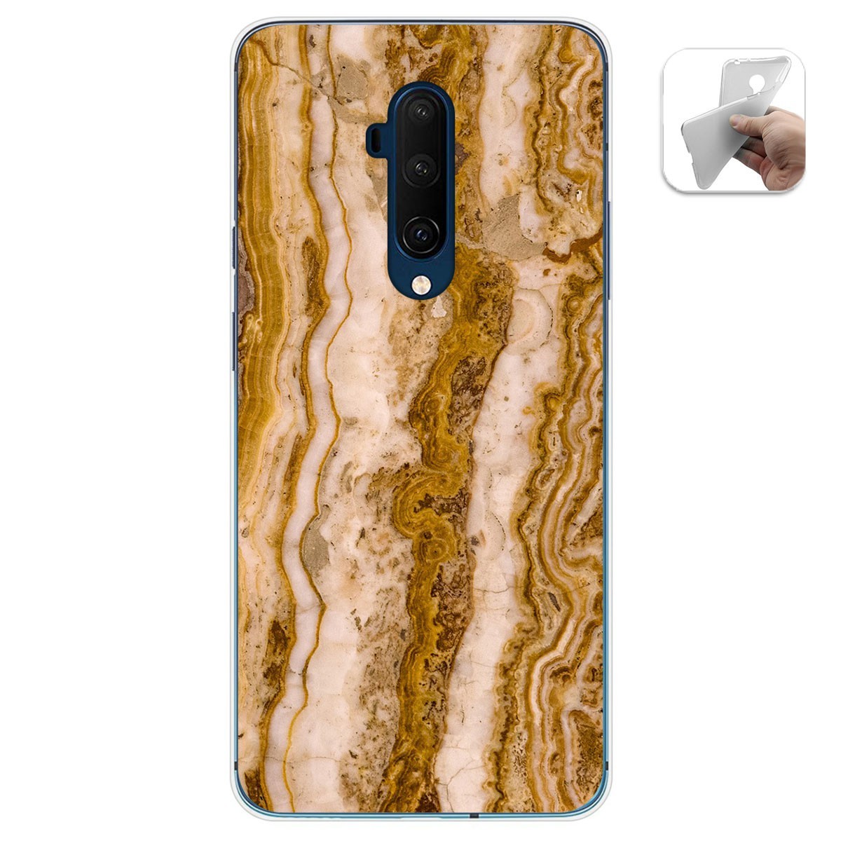 Funda Gel Tpu para Oneplus 7T Pro diseño Mármol 10 Dibujos