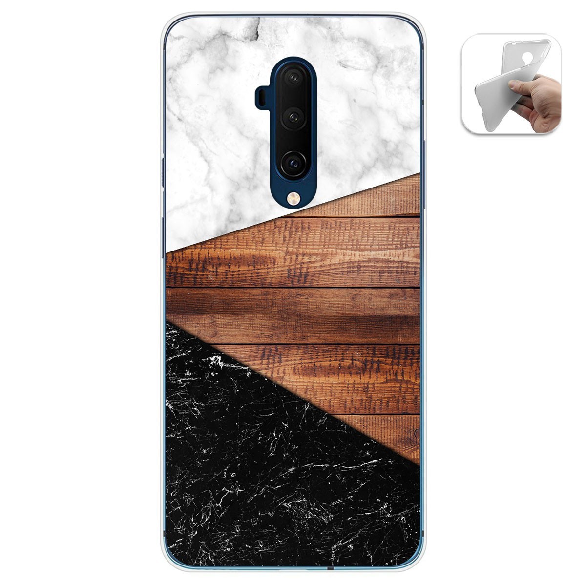 Funda Gel Tpu para Oneplus 7T Pro diseño Mármol 11 Dibujos