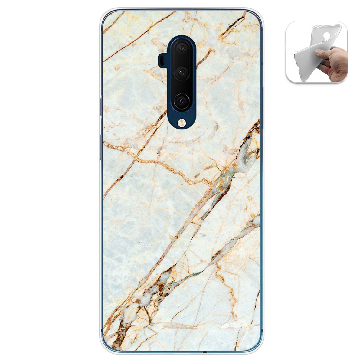 Funda Gel Tpu para Oneplus 7T Pro diseño Mármol 13 Dibujos