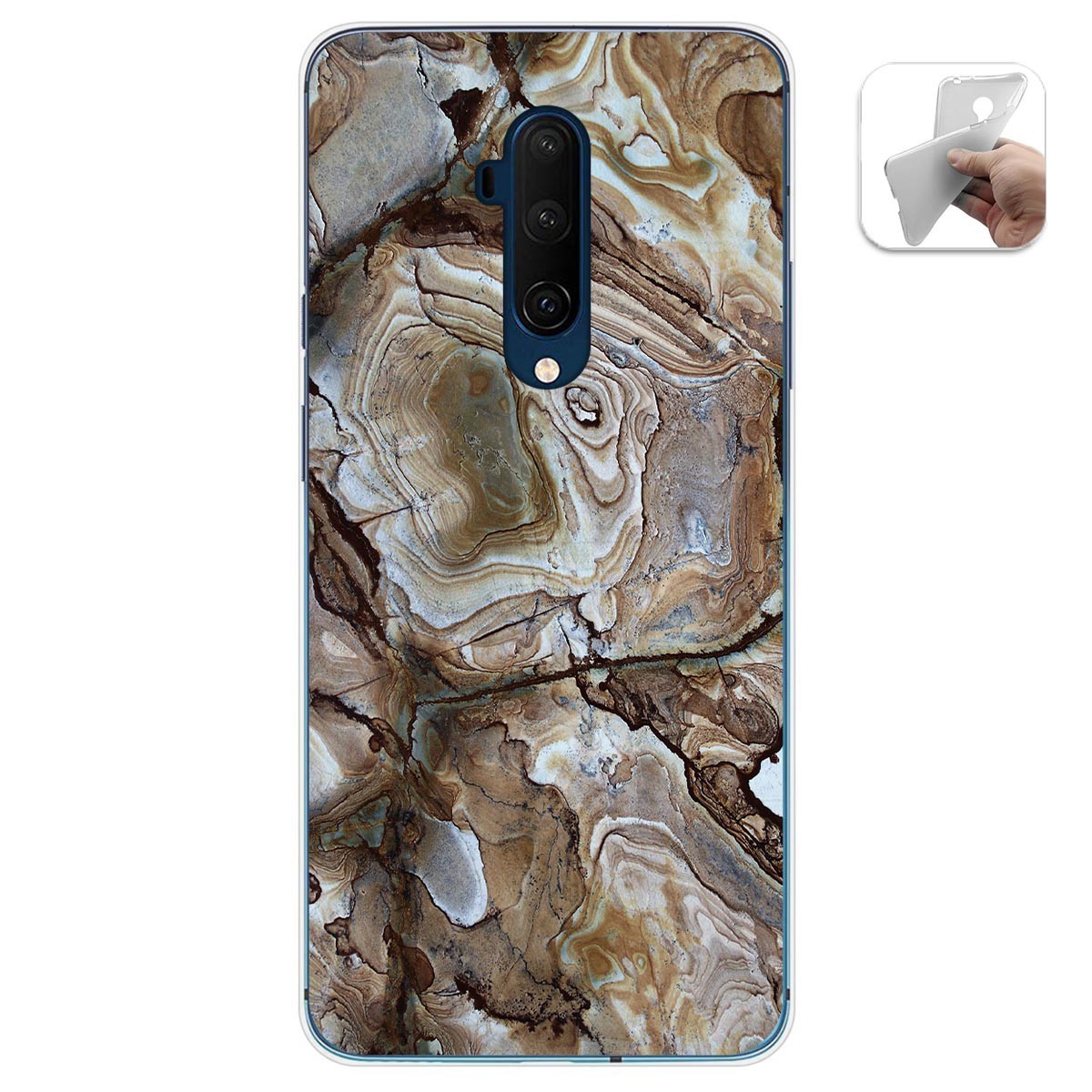 Funda Gel Tpu para Oneplus 7T Pro diseño Mármol 14 Dibujos