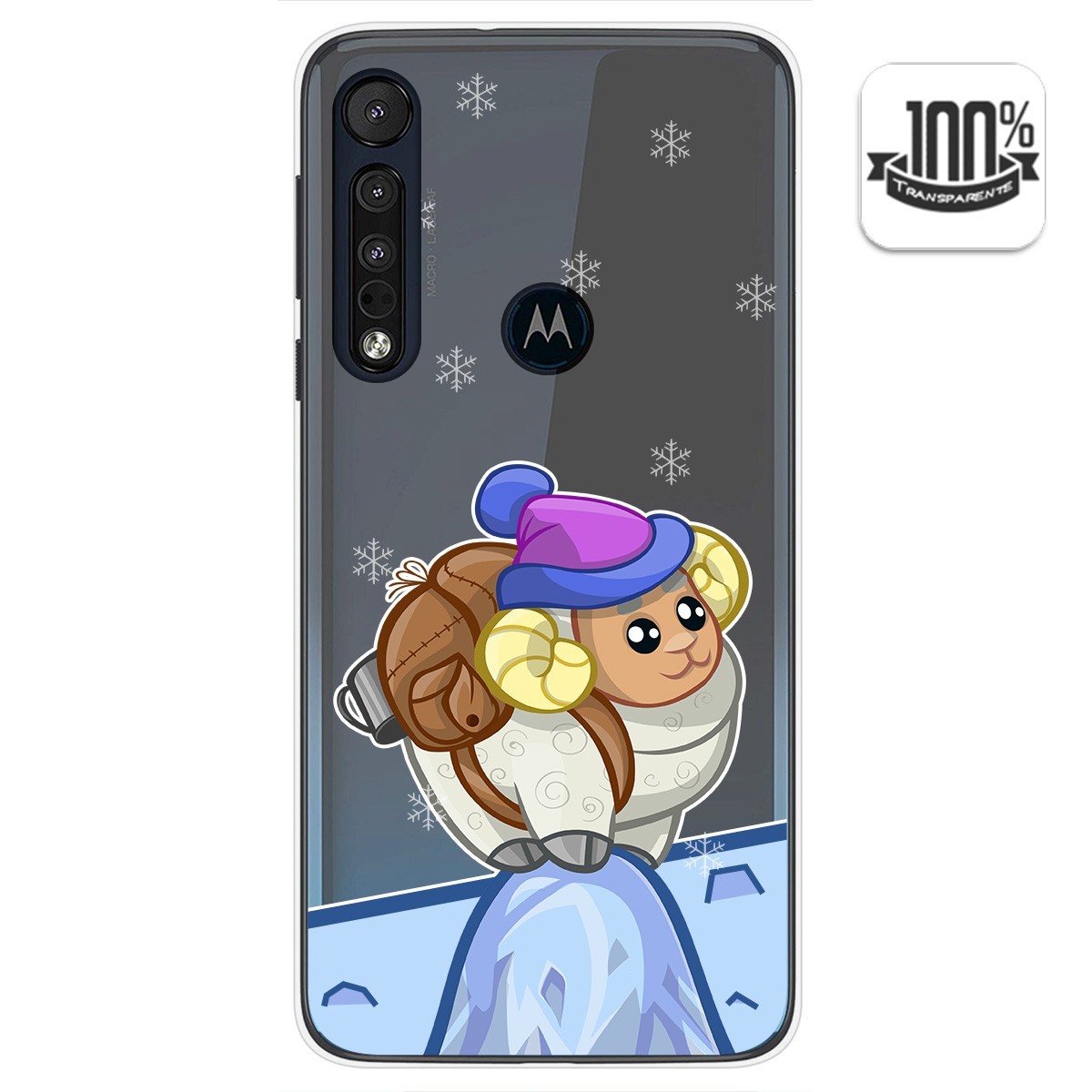 Funda Gel Transparente para Motorola One Macro diseño Cabra Dibujos