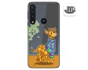 Funda Gel Transparente para Motorola One Macro diseño Jirafa Dibujos