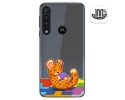 Funda Gel Transparente para Motorola One Macro diseño Leopardo Dibujos