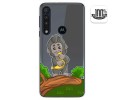 Funda Gel Transparente para Motorola One Macro diseño Mono Dibujos